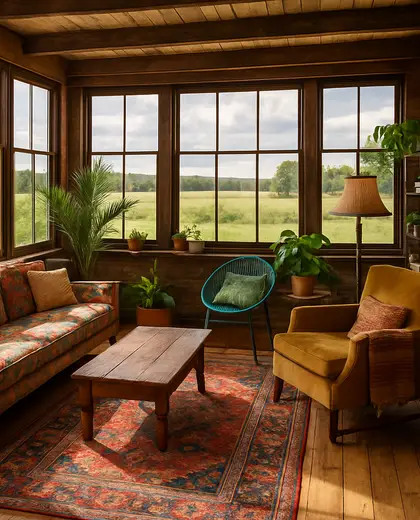 eclectic house — sunroom (rural)