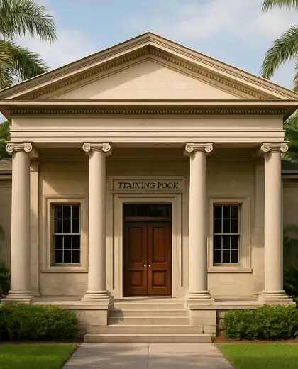 neoclassical building — training room (tropical)