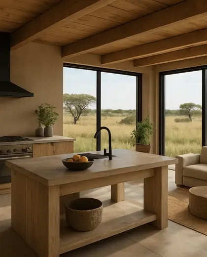 sustainable salon — kitchen (savanna)
