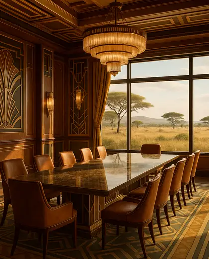 art deco hotel — meeting room (savanna)