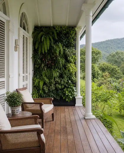 colonial vertical garden — deck (rural)