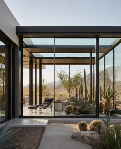bauhaus house — winter garden (desert)