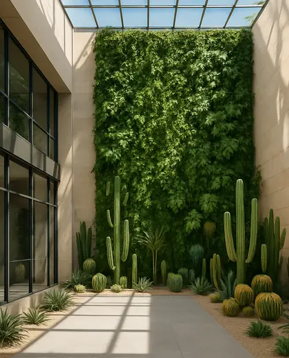 contemporary vertical garden — atrium (desert)