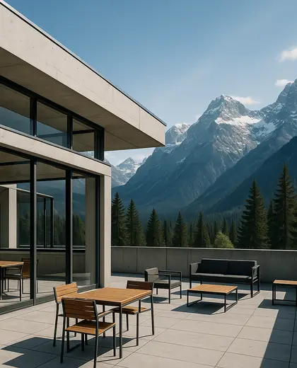 bauhaus office space — terrace (alpine)