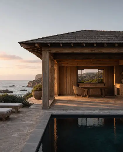 rustic office space — pool house (ocean)