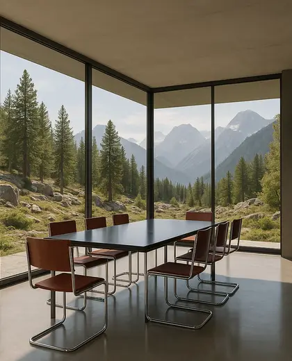 bauhaus backyard — formal dining room (alpine)