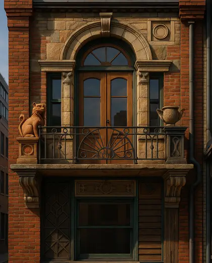 eclectic facade — balcony (urban)