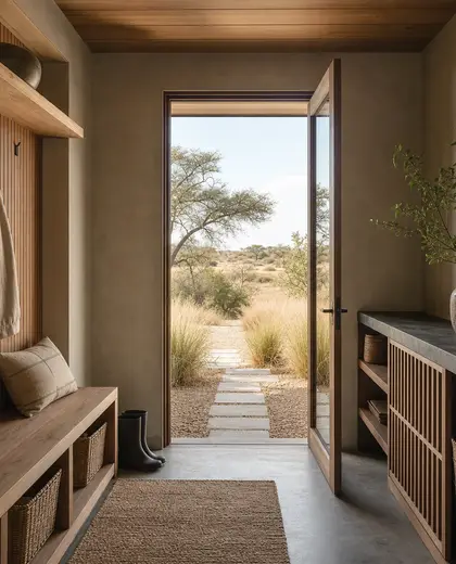 japandi backyard — mud room (savanna)