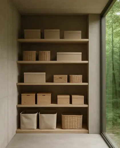 minimalist home — storage room (forest)