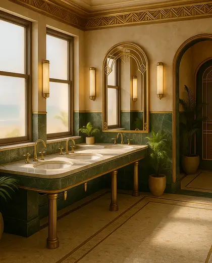art deco hotel — rest room (beach)