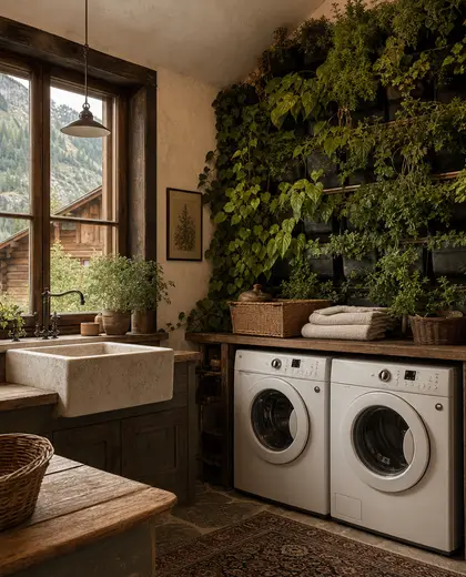 vintage vertical garden — laundry room (alpine)