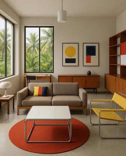 bauhaus apartment — room (tropical)