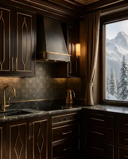 art deco hotel — small kitchen (alpine)