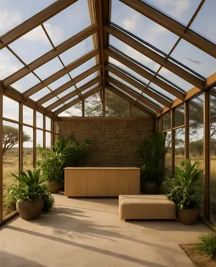 sustainable greenhouse — reception (savanna)