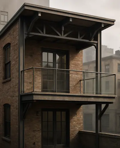 industrial house — balcony (urban)