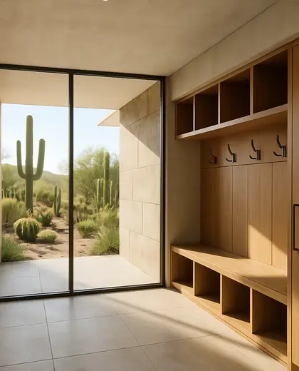 modern garden — mud room (desert)