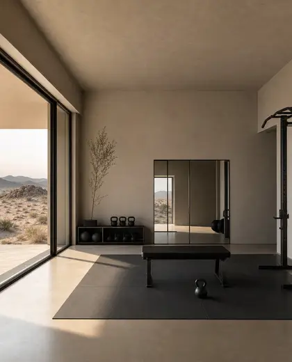 minimalist house — training room (desert)