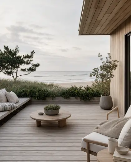 scandinavian garden — terrace (beach)