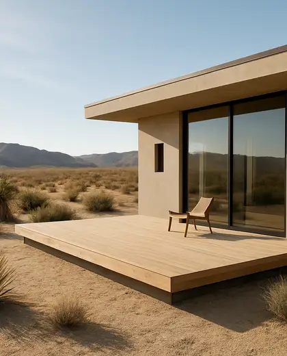 minimalist yard — deck (desert)
