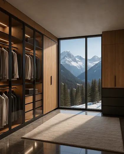modern penthouse — walk in closet (mountain)