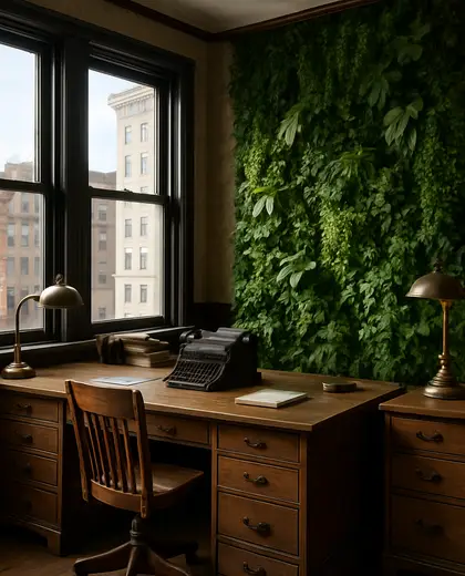vintage vertical garden — home office (urban)
