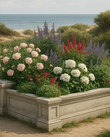 neoclassical garden — flower bed (coastal)