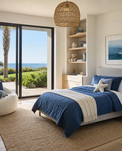contemporary backyard — childrens bedroom (coastal)