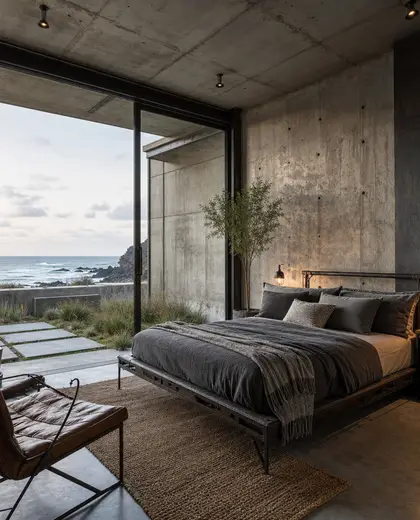 industrial yard — bedroom (ocean)