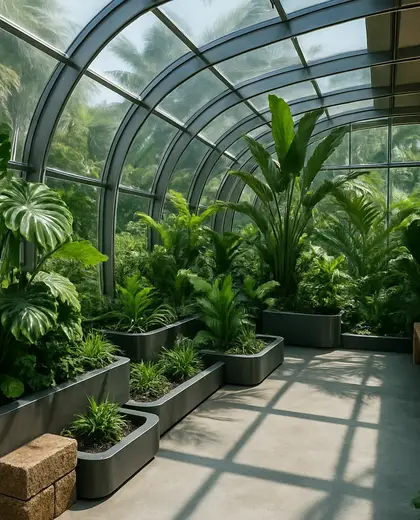 futuristic greenhouse — room (tropical)