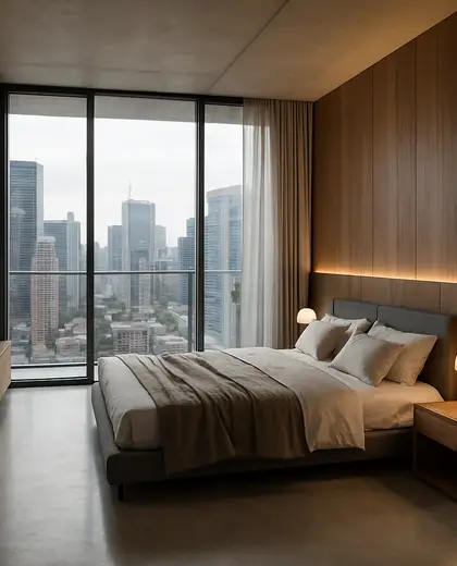 modern home — bedroom (urban)