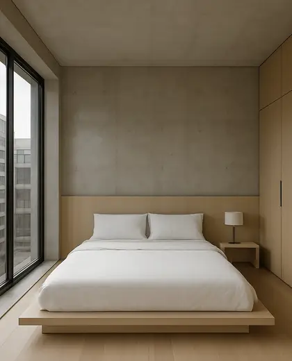 minimalist house — bedroom (urban)