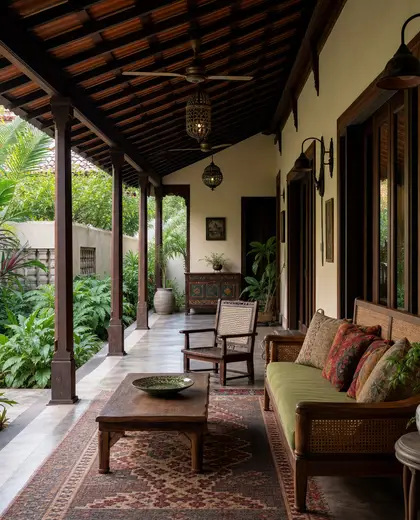 eclectic building — veranda (tropical)
