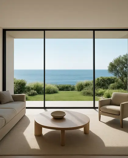 minimalist garden — living room (ocean)