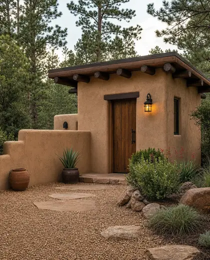 southwestern yard — rest room (forest)