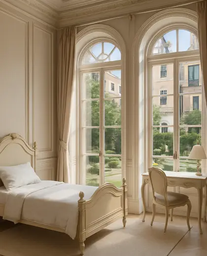 neoclassical backyard — childrens bedroom (urban)