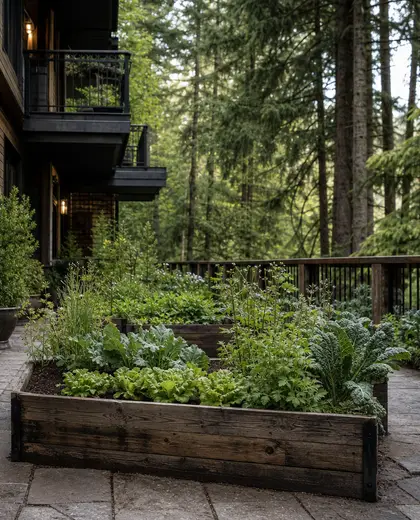 vintage condo — raised garden bed (forest)
