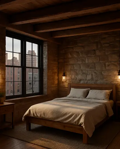 rustic house — bedroom (urban)