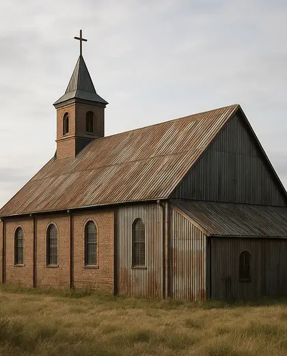 industrial church — roof (rural)