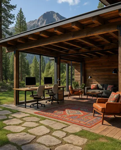 eclectic backyard — open office (alpine)