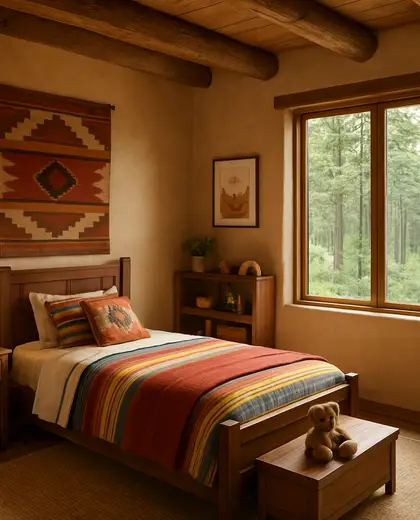 southwestern house — childrens bedroom (forest)