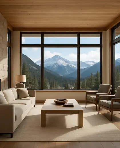 contemporary condo — family room (mountain)