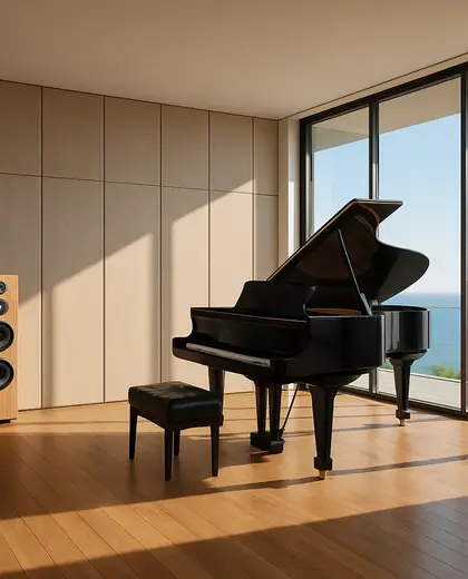 contemporary home — music room (ocean)