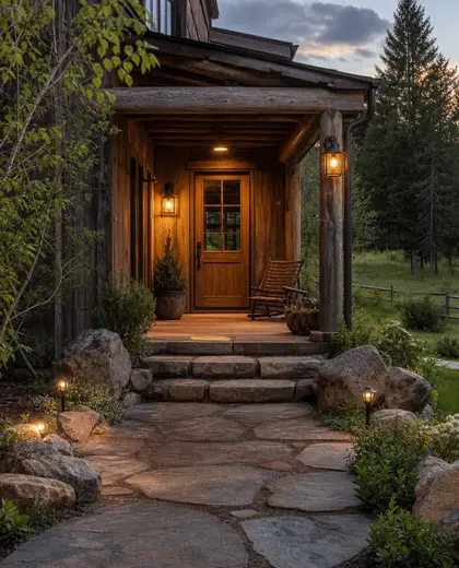 rustic backyard — entryway (rural)