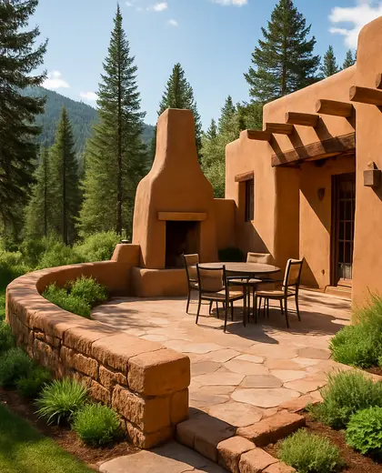 southwestern backyard — edging (alpine)