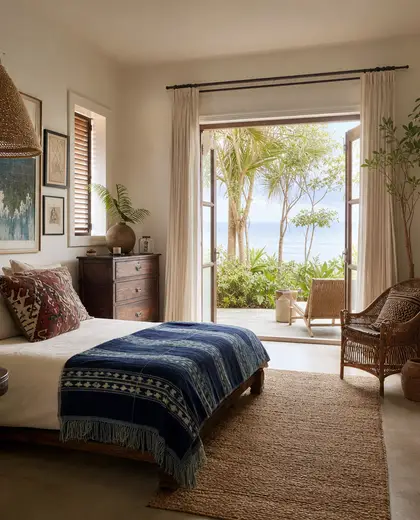 eclectic garden — guest room (beach)