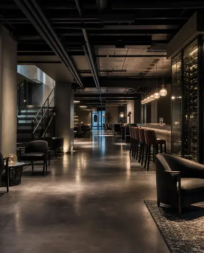 contemporary hotel — basement (urban)