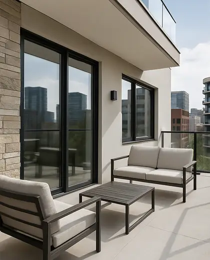 contemporary house — balcony (urban)