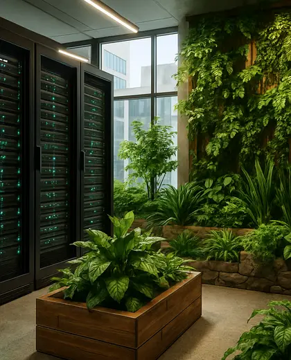 sustainable indoor garden — server room (urban)