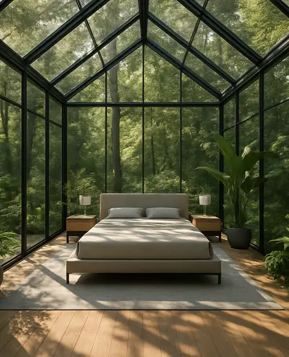 contemporary greenhouse — bedroom (forest)