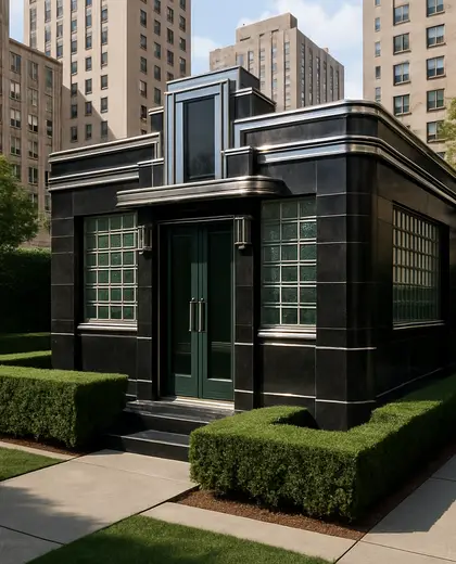 art deco yard — game room (urban)